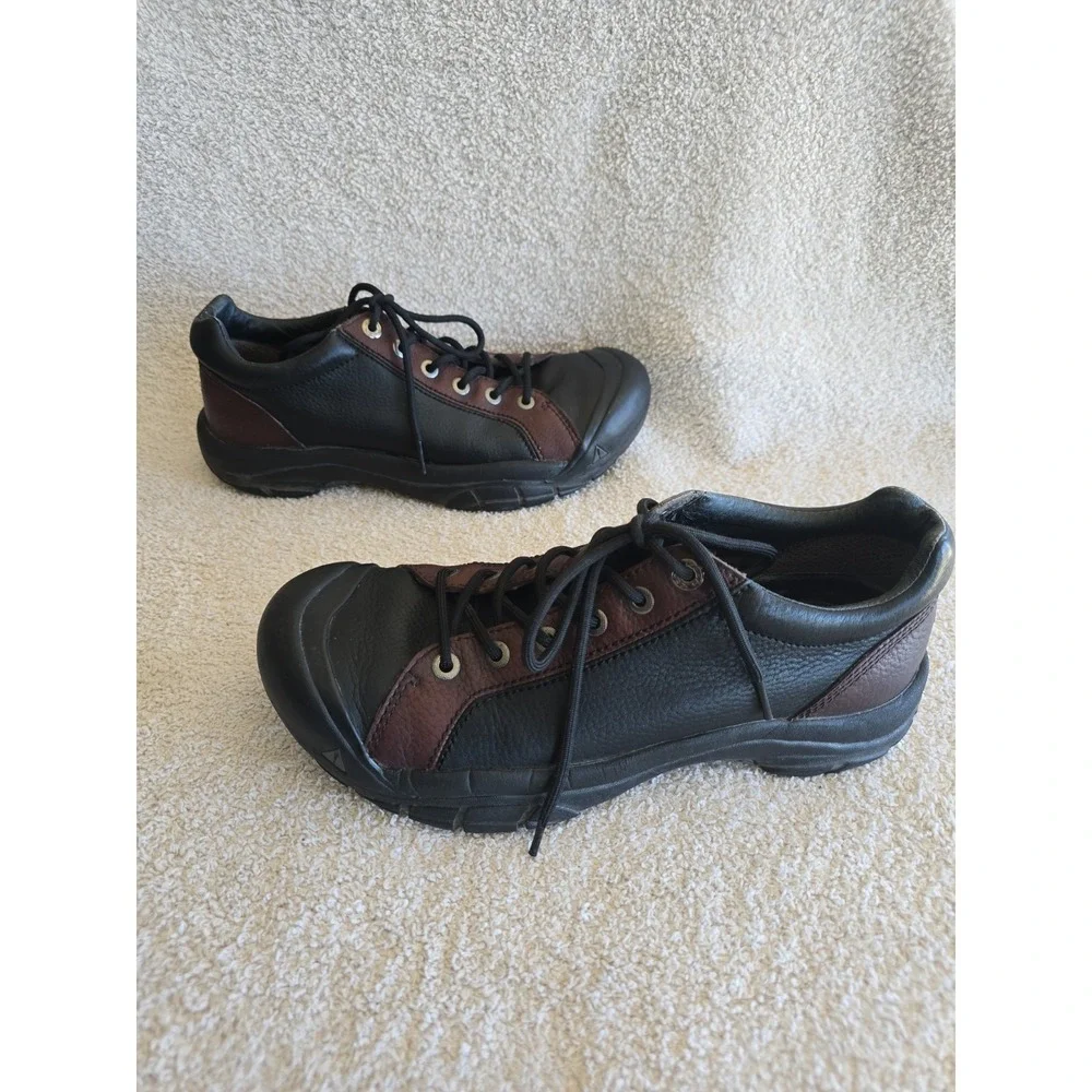 Keen Two Toned Leather Men's Lace-up Shoes Size 11.5 Brown Black Casual‎ Outdoor